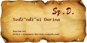 Szénási Dorina névjegykártya