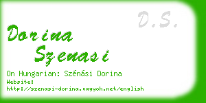 dorina szenasi business card