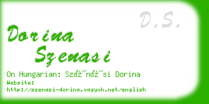 dorina szenasi business card